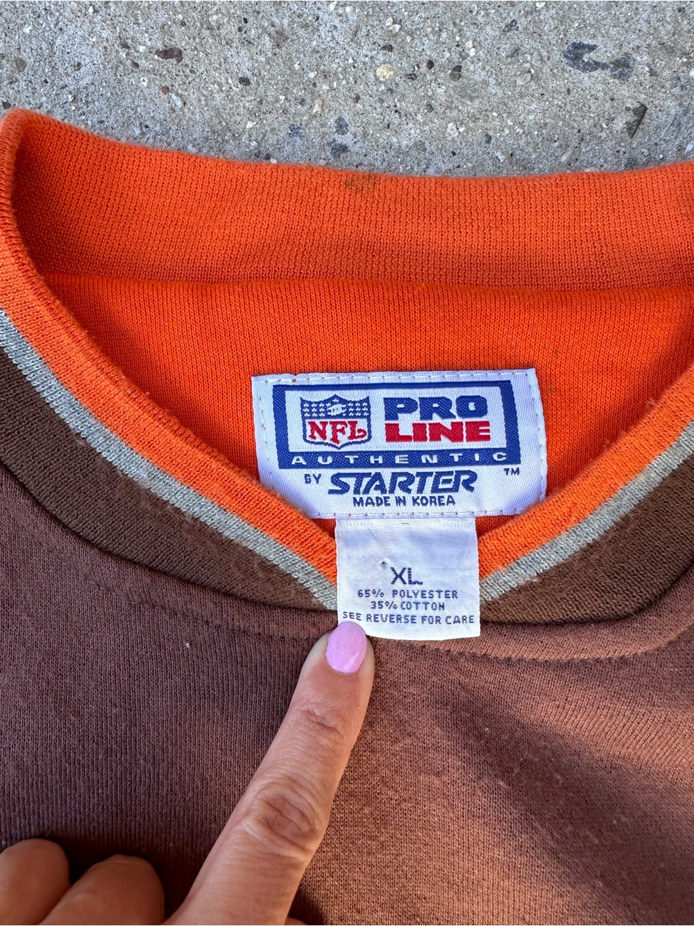 Vintage 90s Starter Pro Line Cleveland Browns Sweatshirt Mens XL Crewneck Brown - Picture 5 of 12